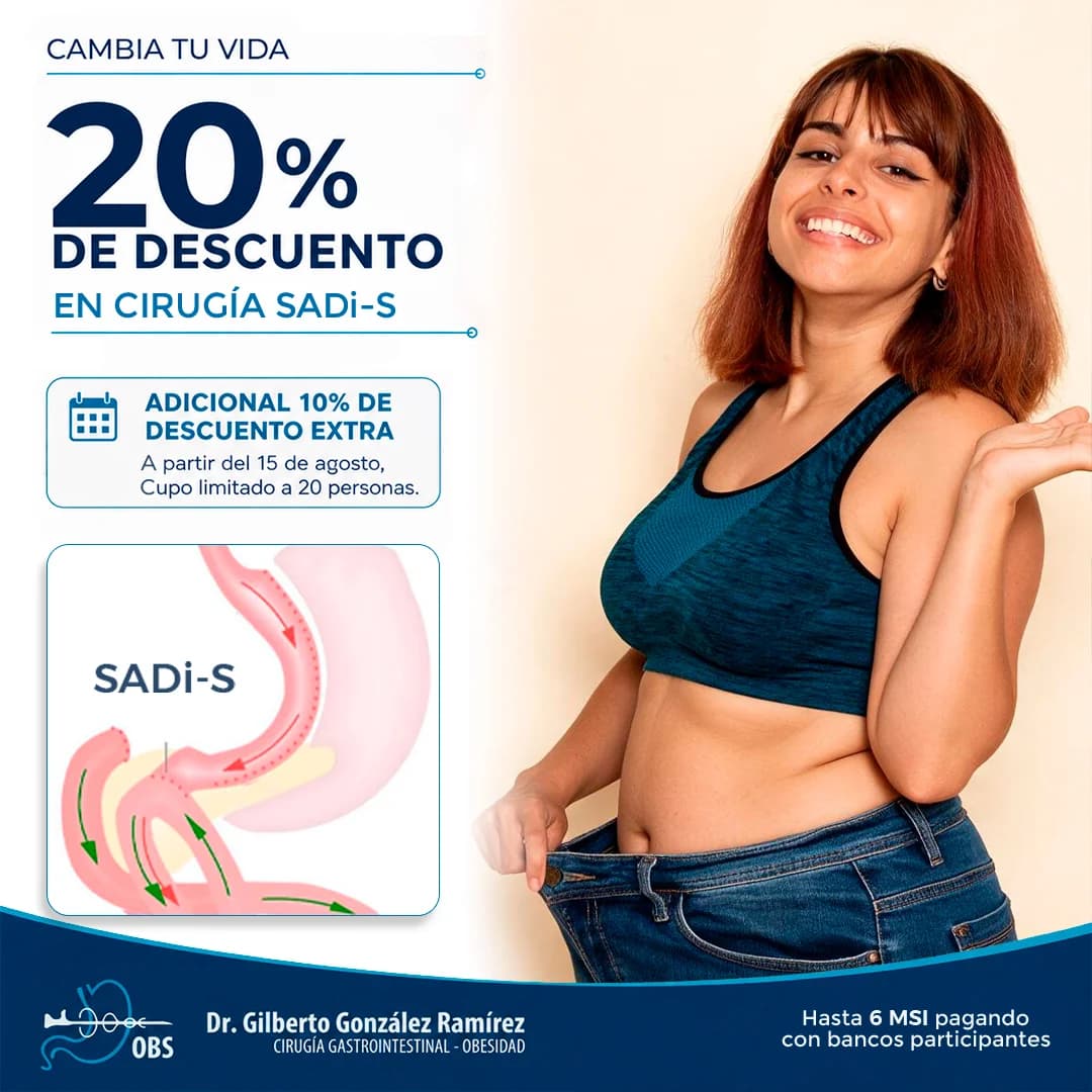 Cirugía SADI-S con hasta 30% de descuento