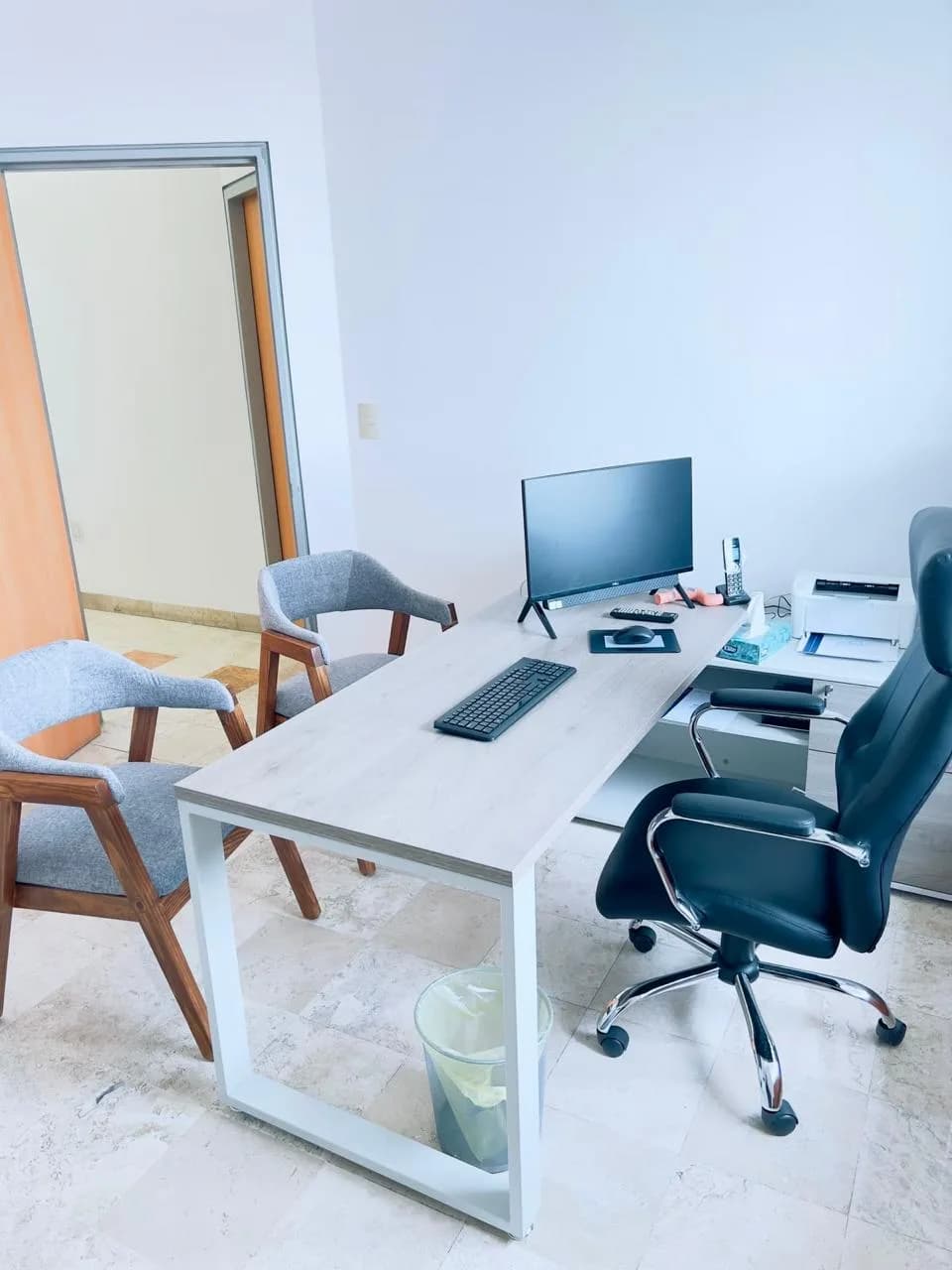 Área de atención al paciente dentro del consultorio